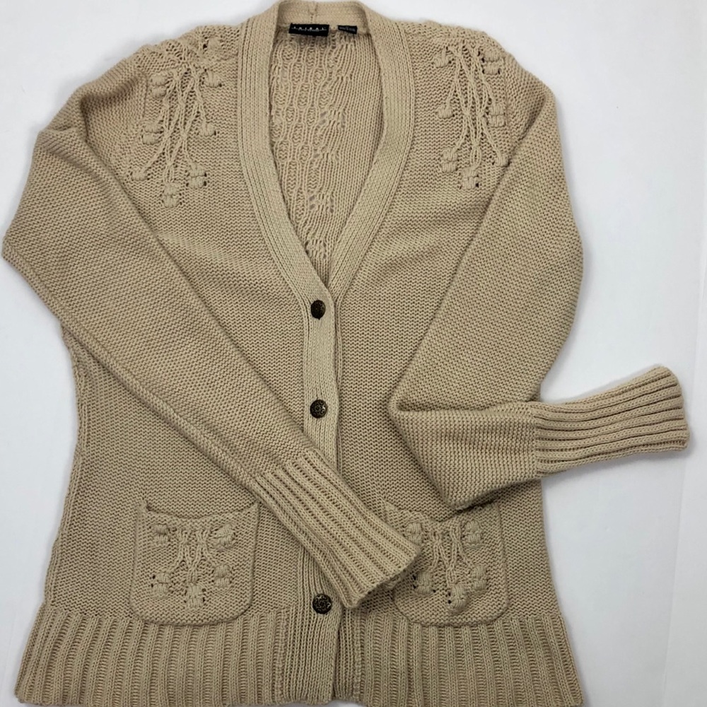 Tribal cotton knitted cardigan size M